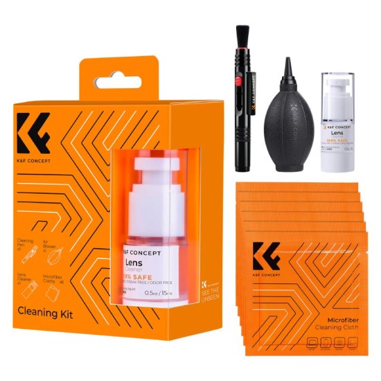 K&F CONCEPT 2-in-1 reinigingsset voor sensor en zoeker, 5 stuks