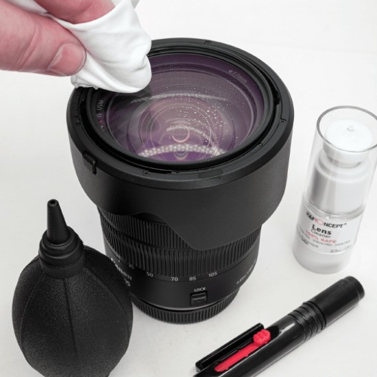 K&F Concept 4-in-1 Essential Lens and Filter Cleaning Kit - With Cleaning Fluid