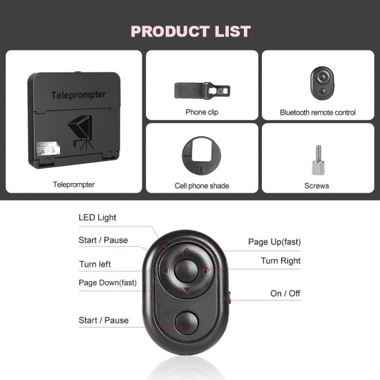 LENSGO TC7S Portable Teleprompter for Phones LENSGO TC7S Portable Teleprompter for Phones