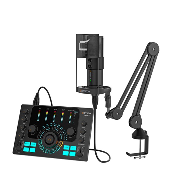 COMICA ADCaster C2 Podcasting/ Recording/ Streaming Multi-functional Audio Interface