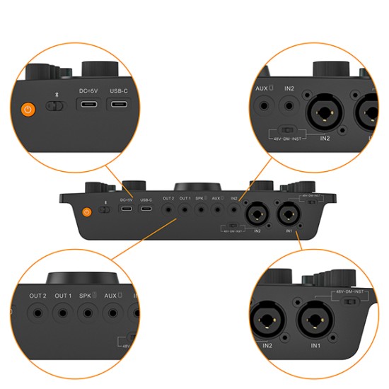 COMICA ADCaster C2 Podcasting/ Recording/ Streaming Multi-functional Audio Interface