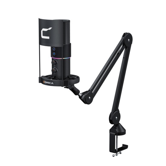 COMICA STA-U2A RGB Cardioid Condenser USB Microphone Kit (Black)