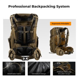 K&F Concept 30L Champagne Camera Backpack