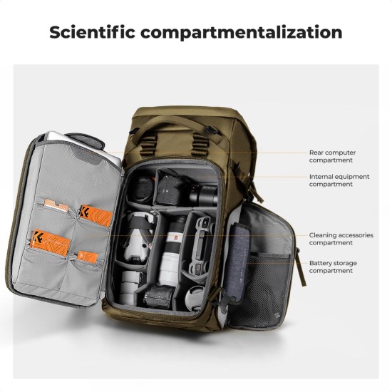 K&F Concept 30L Champagne Camera Backpack K&F Concept 30L Champagne Camera Backpack