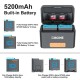 ZGCINE Charging case for GoPro + 2 Batteries 901 for hero 11/10/9/8/7/6/5