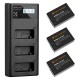 K&F Concept LP-E17 Battery Pack - 3 Batteries + Tripple Charger K&F Concept LP-E17 Battery Pack - 3 Batteries + Tripple Charger