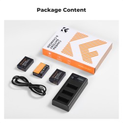 K&F Concept LP-E17 Battery Pack - 3 Batteries + Tripple Charger K&F Concept LP-E17 Battery Pack - 3 Batteries + Tripple Charger
