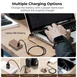 K&F Concept LP-E6NH Battery 2250mAh with USB Type C Charging Port