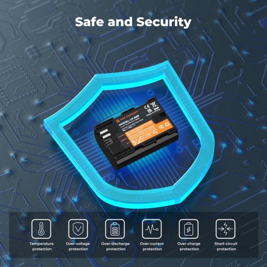 K&F Concept LP-E6P (2400mAh) Dual Pack- 2 Batteries and Dual Slot USB Charger K&F Concept LP-E6P (2400mAh) Dual Pack- 2 Batteries and Dual Slot USB Charger