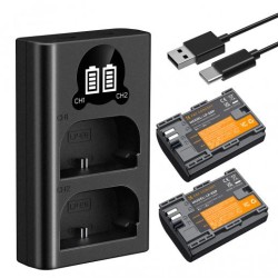 K&F Concept LP-E6P (2400mAh) Dual Pack- 2 Batteries and Dual Slot USB Charger K&F Concept LP-E6P (2400mAh) Dual Pack- 2 Batteries and Dual Slot USB Charger
