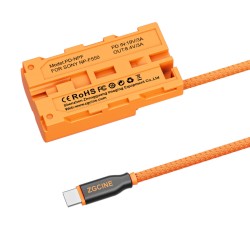 ZGCINE USB-C PD to NPF Dummy Battery Cable (braided wire) ZGCINE USB-C PD to NPF Dummy Battery Cable (braided wire)