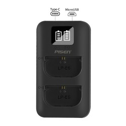 Pisen Dual USB Charger for LP-E6, LP-E6N and LP-E6NH Pisen Dual USB Charger for LP-E6, LP-E6N and LP-E6NH