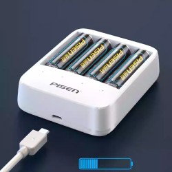 Pisen AA Rechargeable 2200mAh 4Pack + USB Charger  Pisen AA Rechargeable 2200mAh 4Pack + USB Charger