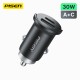 PISEN Quick Mini Car Charger USB-C+USB-A 20W (TP-C77)
