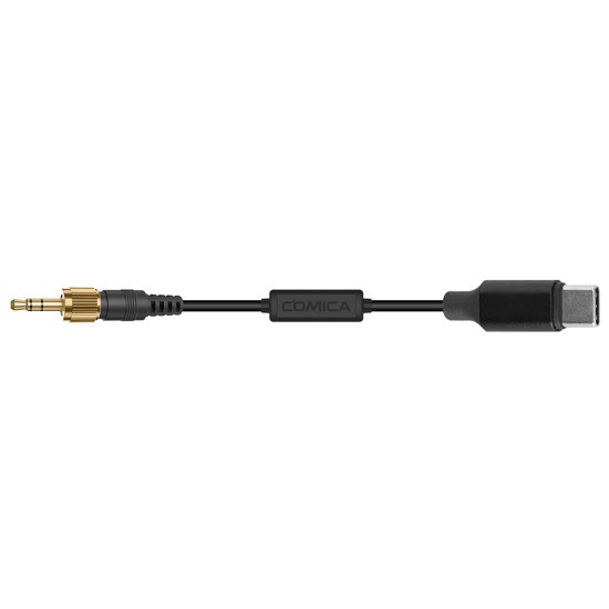 COMICA CVM-DL-SPX(UC) Lock Plate 3.5mm TRS to USB-C Audio Cable with ADC Chip