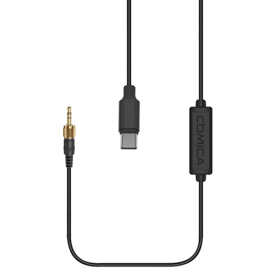 COMICA CVM-DL-SPX(UC) Lock Plate 3.5mm TRS to USB-C Audio Cable with ADC Chip