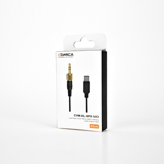 COMICA CVM-DL-SPX(UC) Lock Plate 3.5mm TRS to USB-C Audio Cable with ADC Chip
