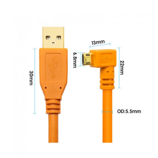 USB TO Micro USB 3meters Data Cable for Sony A9 A7 M2 Canon 850D M50 Nikon D7500