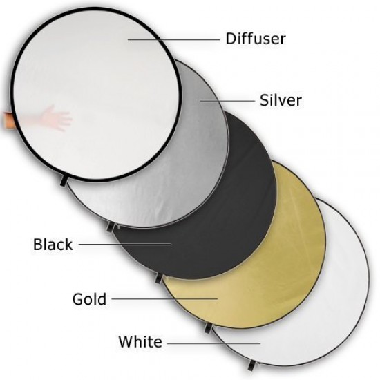 Godox Photography Reflector 110cm/43 inch 5 in 1 - Translucent Silver Gold White and Black