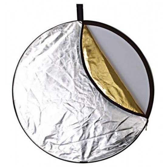 Photography Camera Reflector 110cm/42 inch 5 in 1 - Translucent Silver Gold White and Black