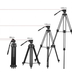 Weifeng WF-717 1.8m Tripod with Fluid Hydraulic Head Weifeng WF-717 1.8m Tripod with Fluid Hydraulic Head