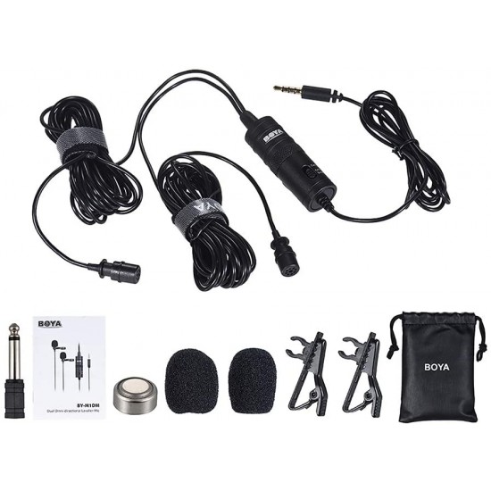 BOYA BY-M1DM Dual Lavalier Universal Microphone BOYA BY-M1DM Dual Lavalier Universal Microphone