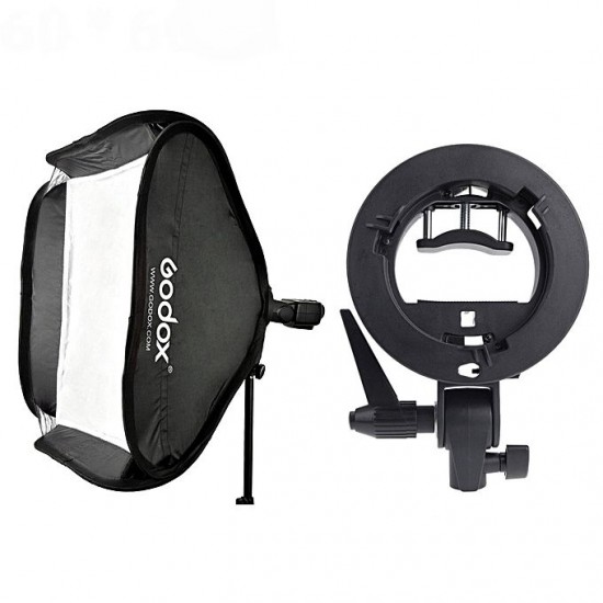 Godox 60 X 60cm Softbox With S-type Bracket Bowens Holder For Speedlite Flash Light Godox 60 X 60cm Softbox With S-type Bracket Bowens Holder For Speedlite Flash Light