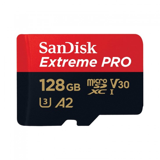 SanDisk 128GB Extreme Pro Micro SD Card + Adapter for Gopro & Drones