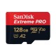 SanDisk 128GB Extreme Pro Micro SD Card + Adapter for Gopro & Drones
