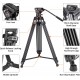 Cayer BF30L Video Tripod with Fluid Head Cayer BF30L Video Tripod with Fluid Head