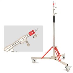 Stainless Steel C Stand Pro 3.2m heavy duty light stand with dolly slider Stainless Steel C Stand Pro 3.2m heavy duty light stand with dolly slider