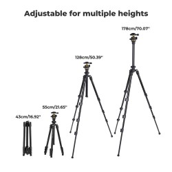 K&F Concept K234A3 Magnesium Travel Tripod with BH-36 Ball Head