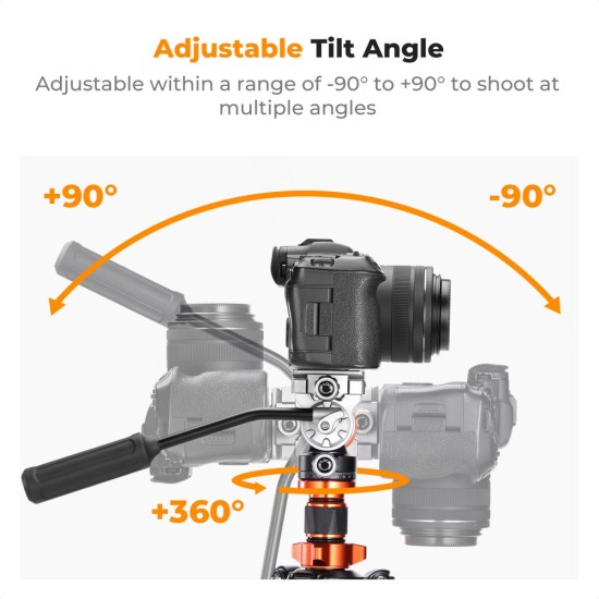 K&F Concept Carbon Fiber Camera Tripod with Hydraulic Head